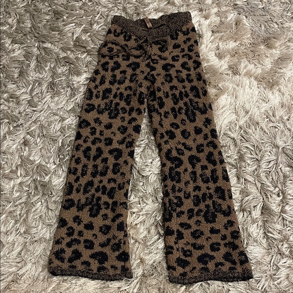 SKIMS Leopard Print Cozy Knit Pants S/M - Picture 4 of 9